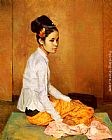 Pearl Canvas Paintings - Burmese Pearl